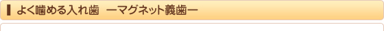 マグネット義歯